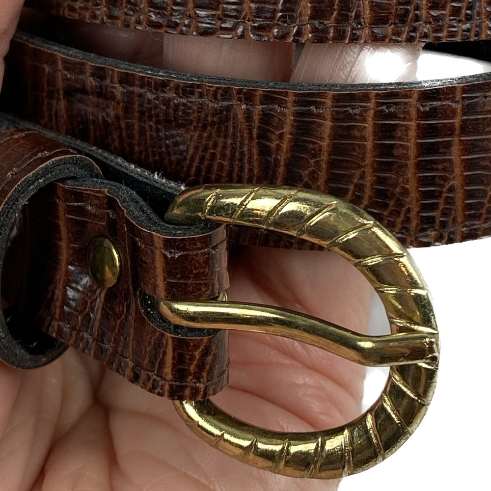 Skinny faux crocodile belt thin width like new - Picture 6 of 12